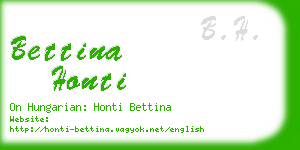 bettina honti business card